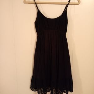 Black lace rip curl dress